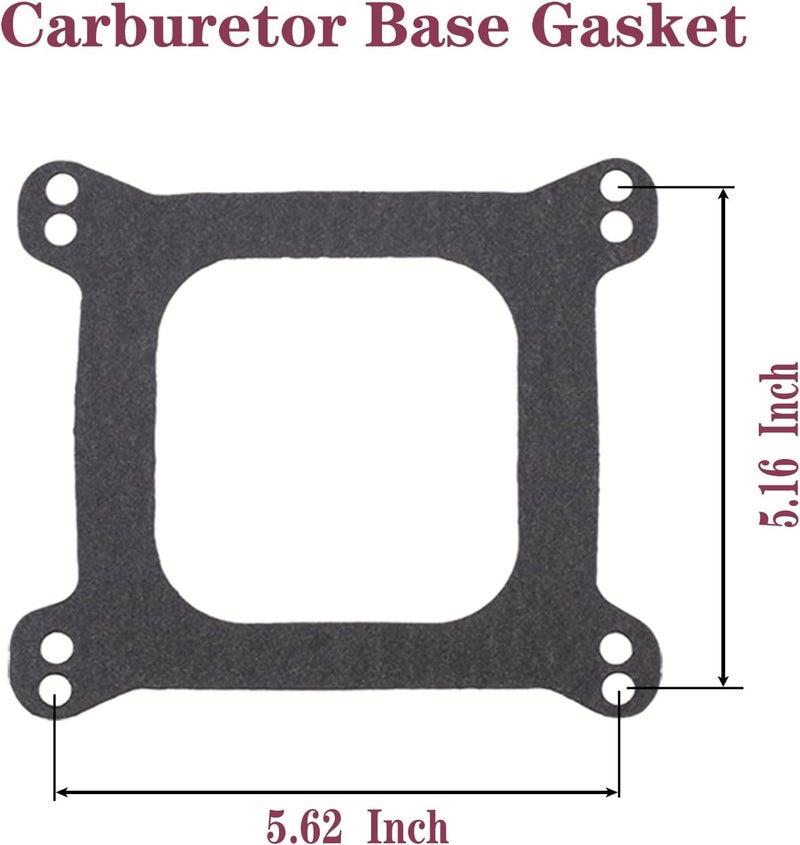 BEONEO 10 Pack Holley Carburetor Base Gaskets 1900 Carburetor Mounting Gasket Open 4 bbl 1/16" Thick Fit For SBC BBC 350 - Image 3